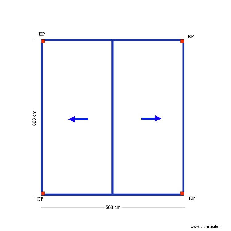 Sergey Entrance Carport V2-AC. Plan de 2 pièces et 33 m2
