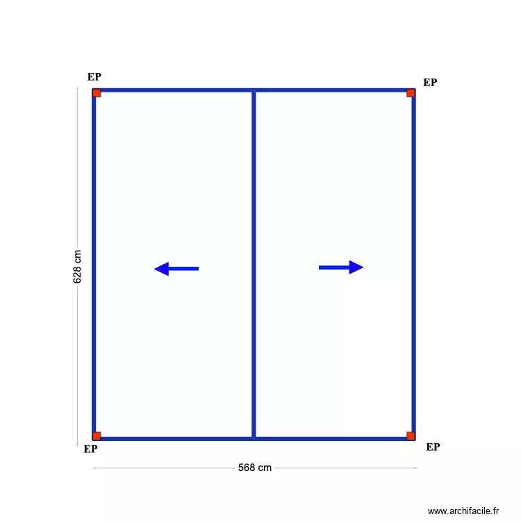 Sergey Entrance Carport V2-AC. Plan de 