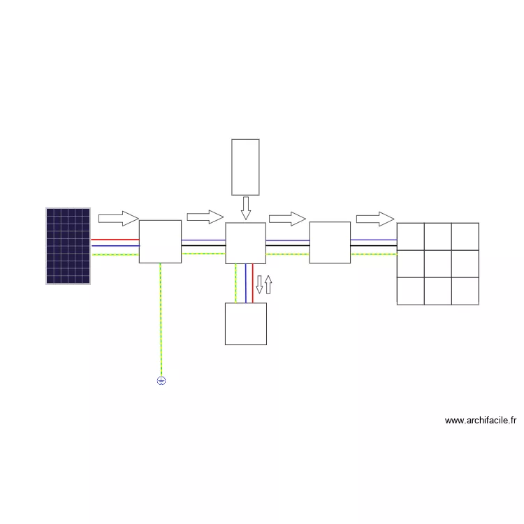 solaire. Plan de 