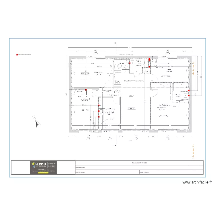Reservation R+1 Gillet. Plan de Reservation R+1 Gillet. Plan de