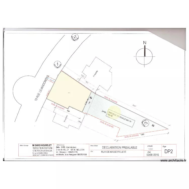 surface cours et maison. Plan de 1 pièce et 109 m² surface cours et maison. Plan de 1 pièce et 109 m²