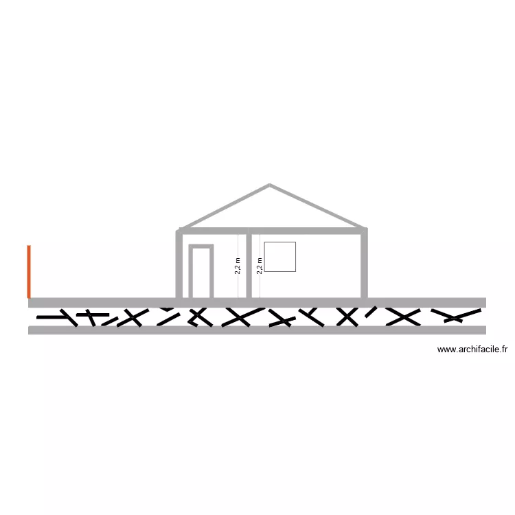 COUPE MAISON EXISTANTE. Plan de 