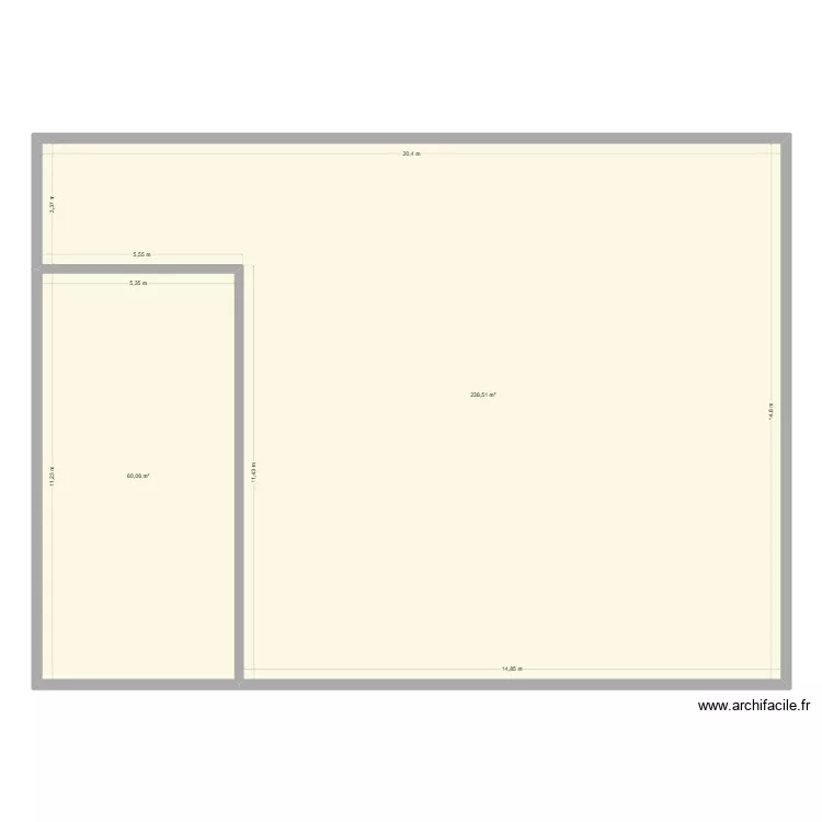 DEP&Ocirc;T. Plan de 3  et 296 m²