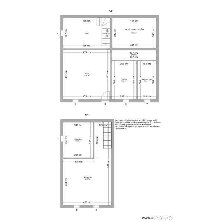 PLan MANITE. Plan de 8 pièces et 112 m2