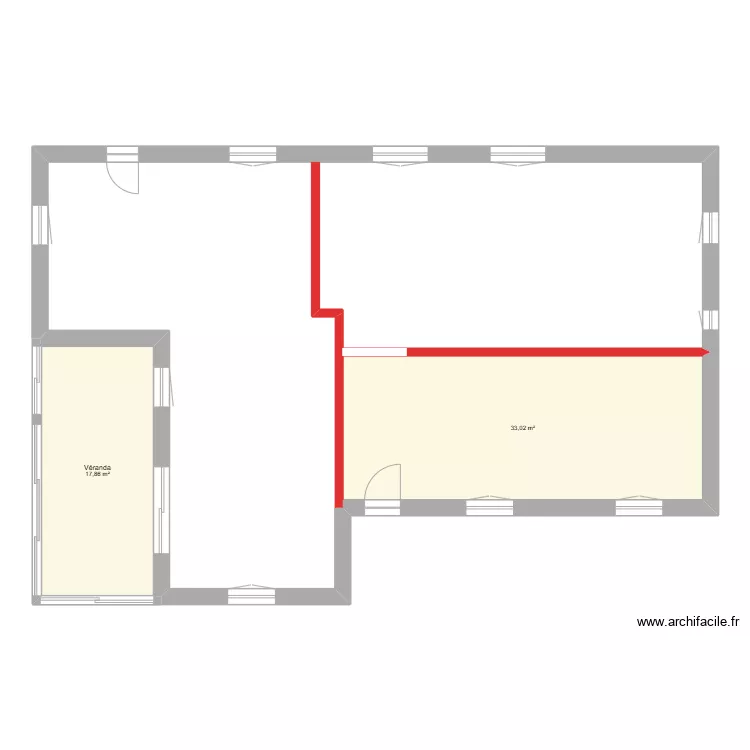 Maison de Saint Agathon murs porteurs. Plan de 