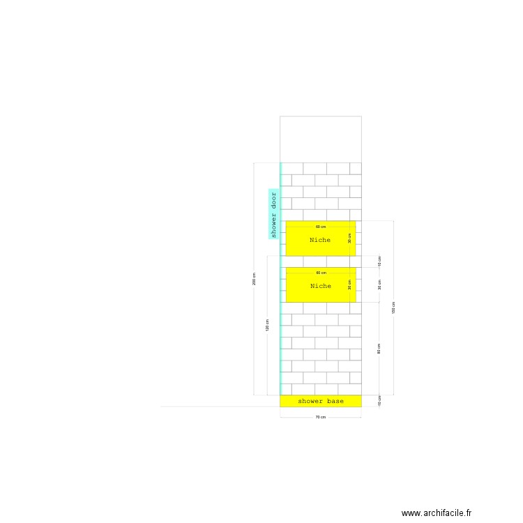 douche picardie calepinage. Plan de 0 pièce et 0 m2