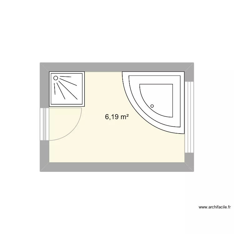 SDB old. Plan de 1 et 6 m² SDB old. Plan de 1 et 6 m²