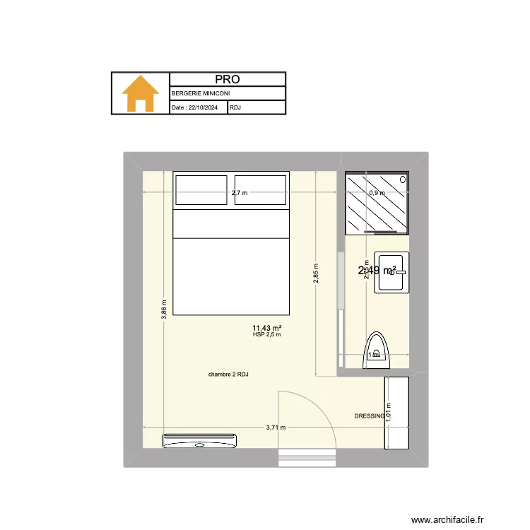 chambre 2. Plan de chambre 2. Plan de
