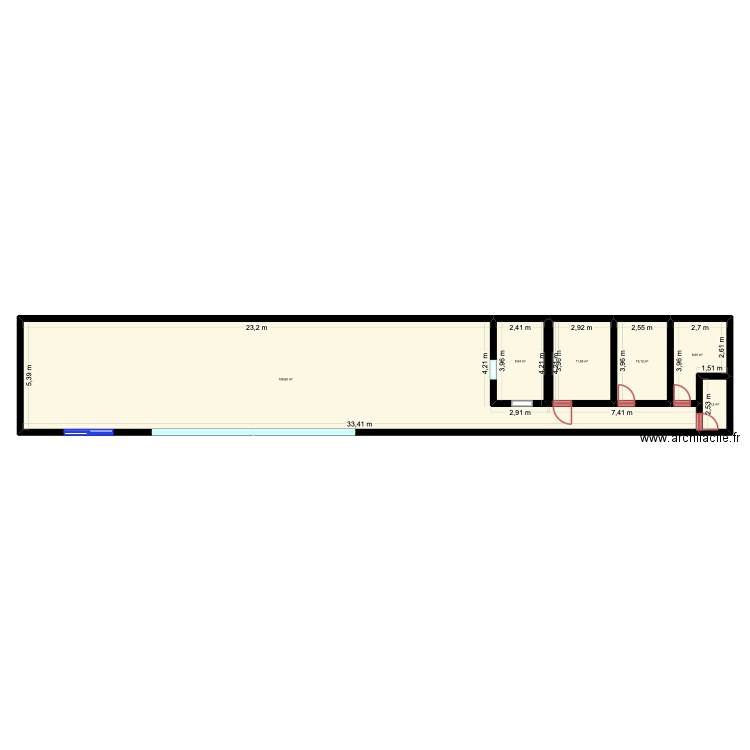 Optical Center. Plan de 6 pièces et 180 m2