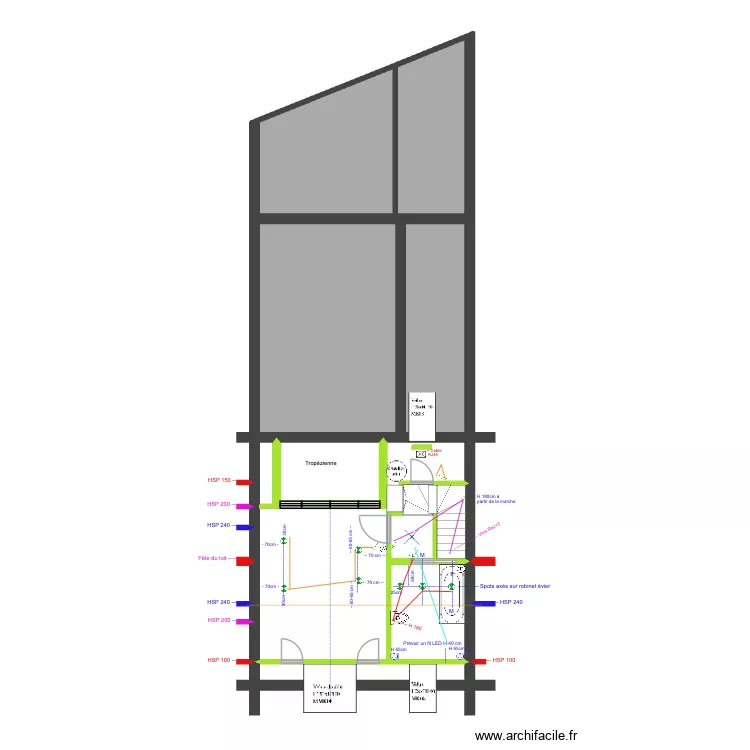 BAUCQ 77 4e étage def V 01/26 Luminaires Plafond. Plan de 9 et 91 m² BAUCQ 77 4e étage def V 01/26 Luminaires Plafond. Plan de 9 et 91 m²