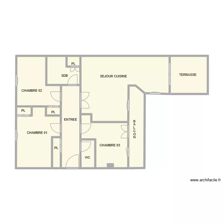 PROHIN NIMES 1 ER. Plan de 14 Pièces et 59 m² PROHIN NIMES 1 ER. Plan de 14 Pièces et 59 m²