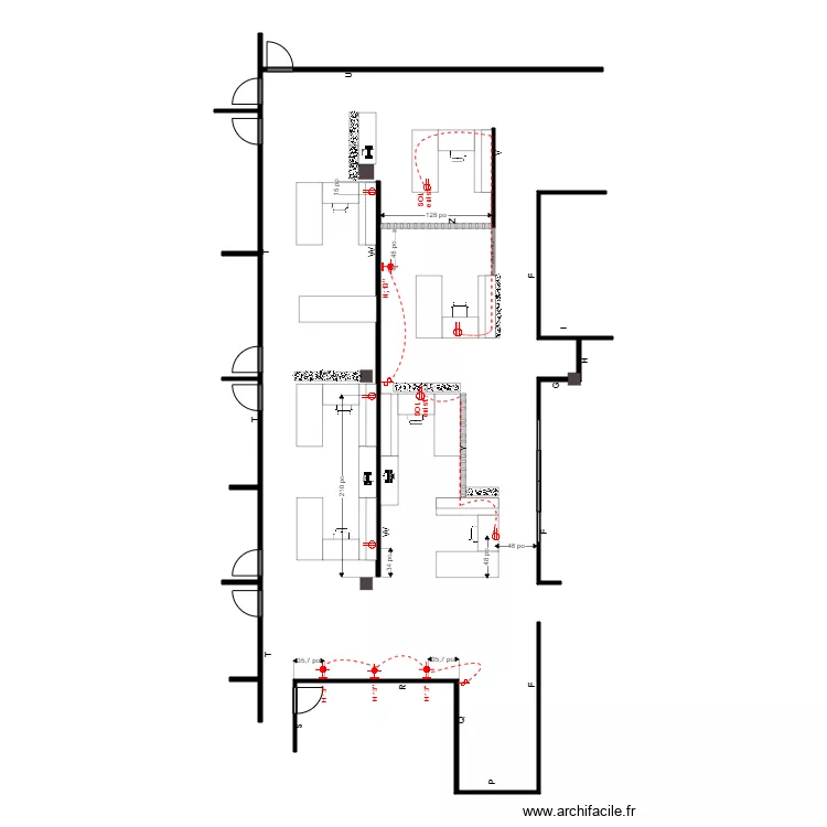 bertrand bureau &Eacute;lectriue. Plan de 
