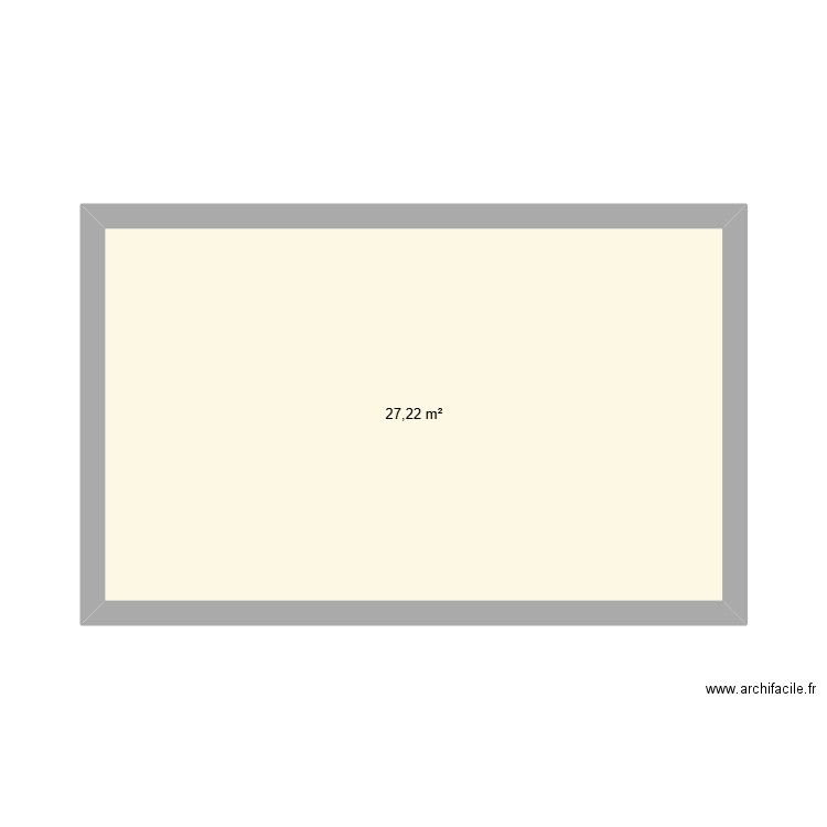 extension. Plan de 1 pièce et 27 m2