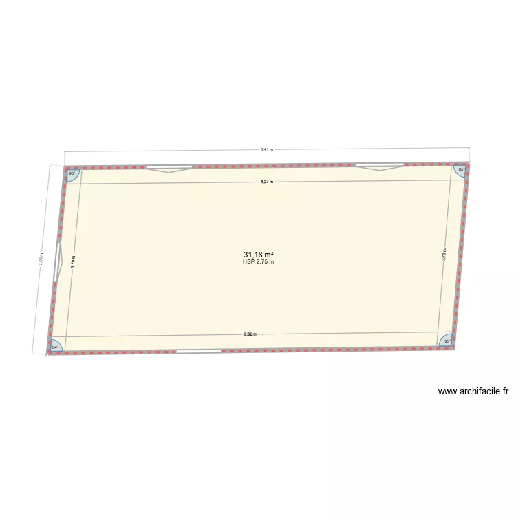 Nouveau plan. Plan de 1  et 31 m²