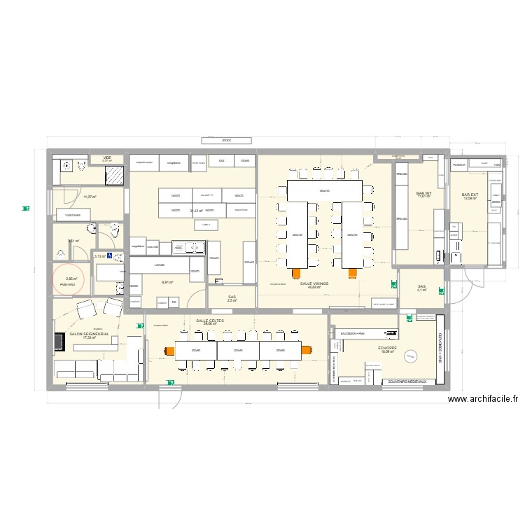 DDK ECHOP 3. Plan de 17 pièces et 204 m2