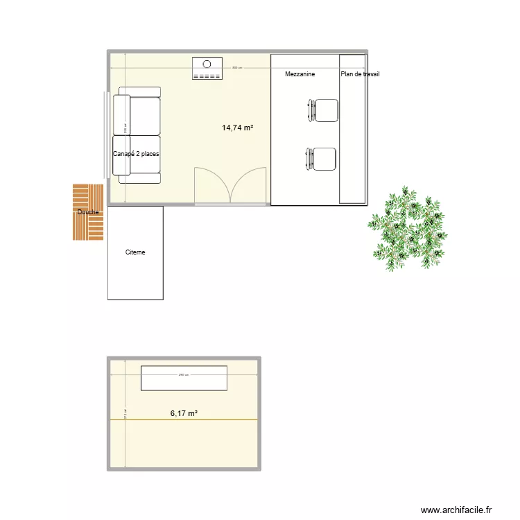 Moustique 2 + Mur ouest. Plan de 