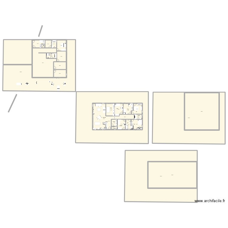 plan cube. Plan de 28 pièces et 2360 m2