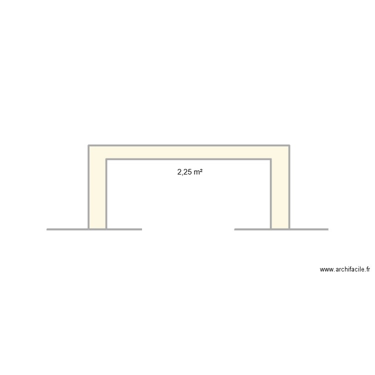 KITTY. Plan de 1 pièce et 2 m2