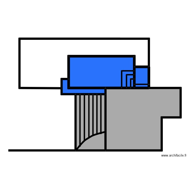 piscine. Plan de 10 pièces et 151 m2