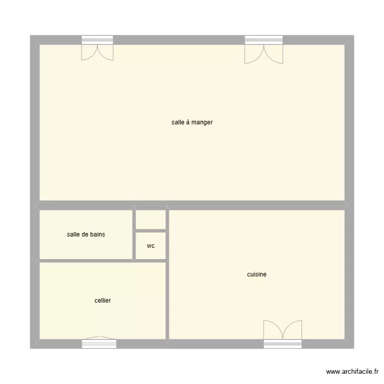 BRUT &eacute;tat initial rdc. Plan de 
