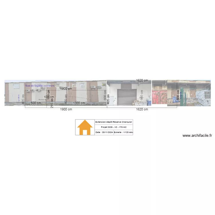 D&eacute;p&ocirc;t_Fa&ccedil;ade_Photo. Plan de 
