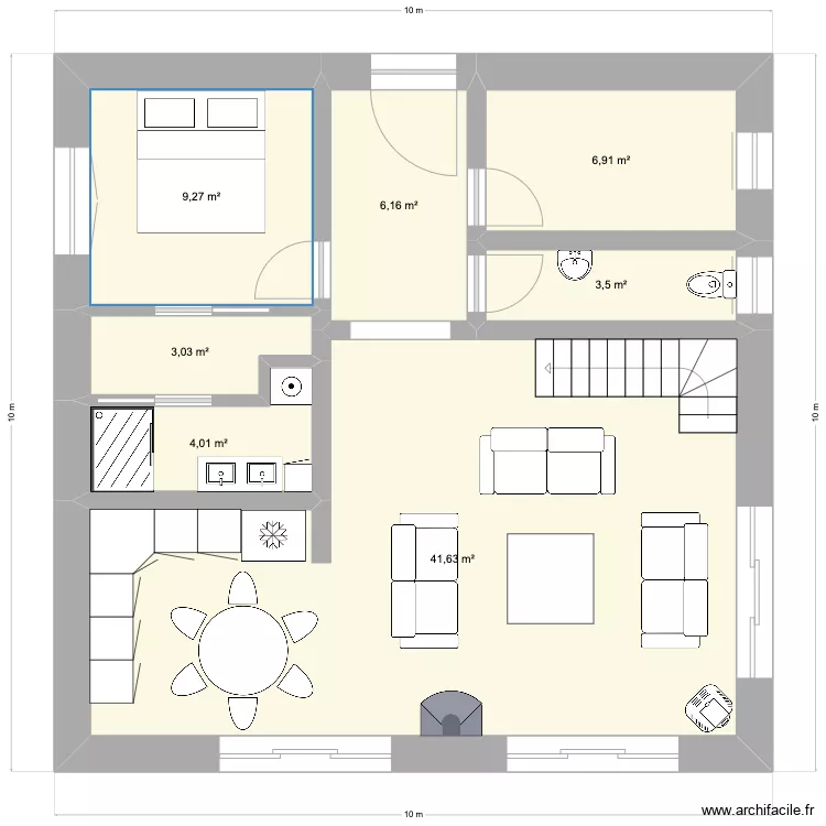 chalet. Plan de 