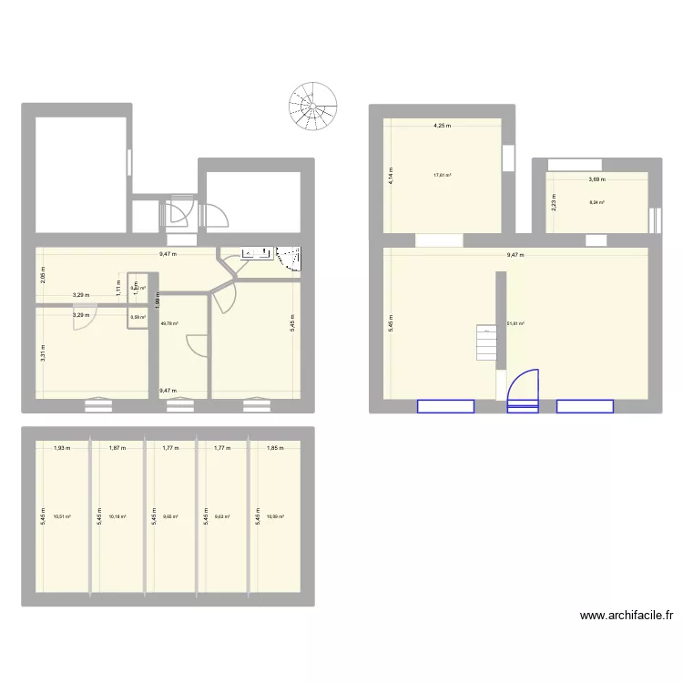 Ga&ecirc;tan @ Mellionnec. Plan de 11  et 179 m²