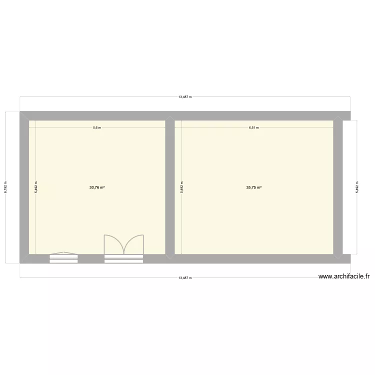Kael et soraya Montendre. Plan de 2  et 67 m²