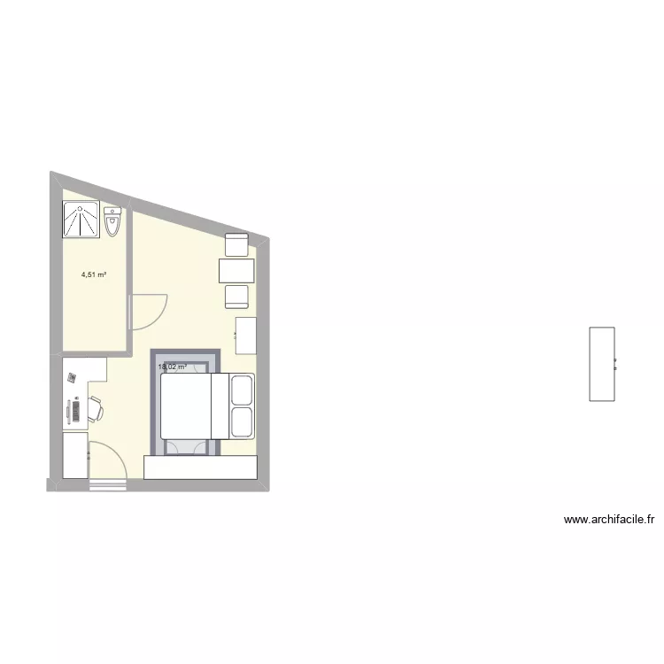 APPART RONCHIN. Plan de 2 et 23 m² APPART RONCHIN. Plan de 2 et 23 m²