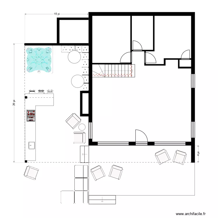 Marlene rdch3. Plan de 7  et 67 m²