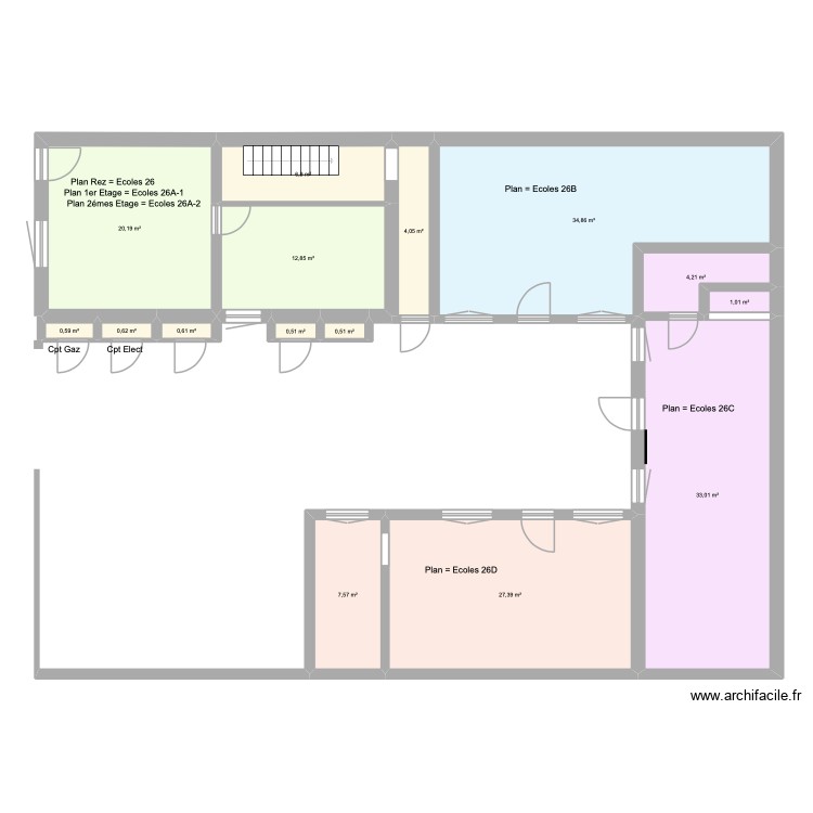 AJPAEcoles26-A-B-C-D. Plan de 0 pièce et 0 m2