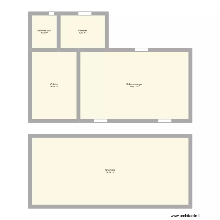 234 frevent. Plan de 5  et 130 m²
