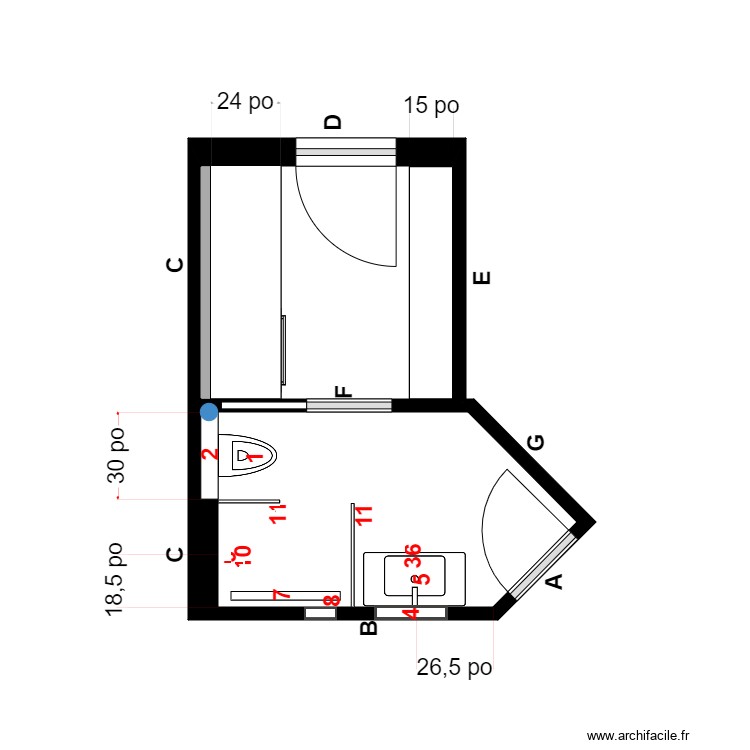 guilbault plomberie. Plan de 0 pièce et 0 m2