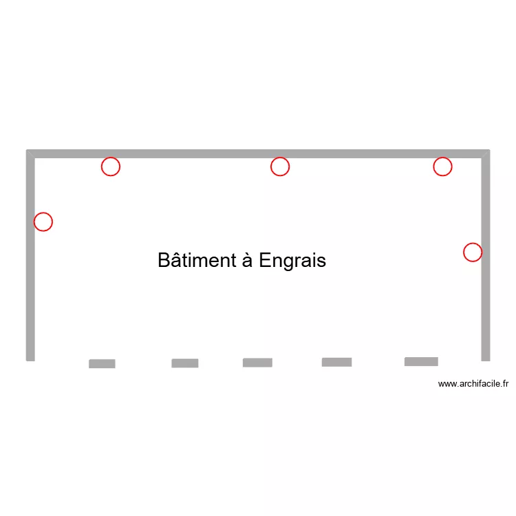 B&acirc;timent &agrave; engrais. Plan de 