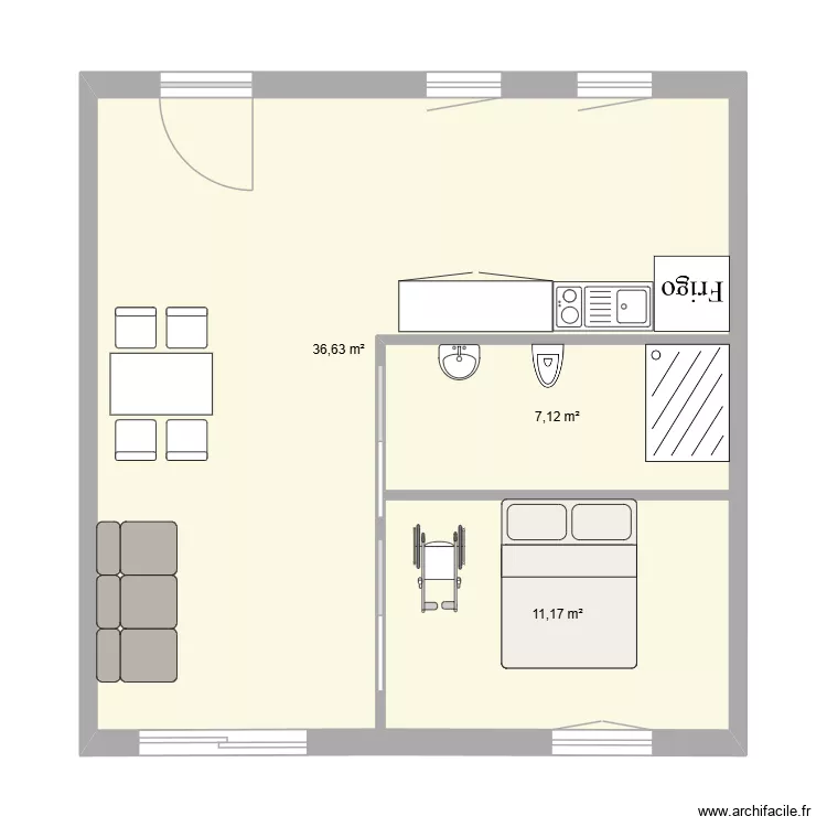 plan logement tp hlga. Plan de 3 Pièces et 55 m² plan logement tp hlga. Plan de 3 Pièces et 55 m²
