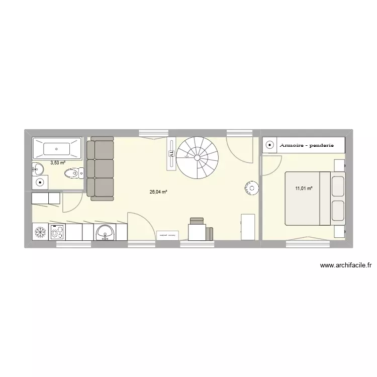 PLAN DE BASE ST GILDAS test 11. Plan de 3 Pièces et 41 m² PLAN DE BASE ST GILDAS test 11. Plan de 3 Pièces et 41 m²