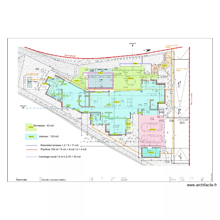 CARRELAGES - PLINTHES CLOT 444. Plan de 