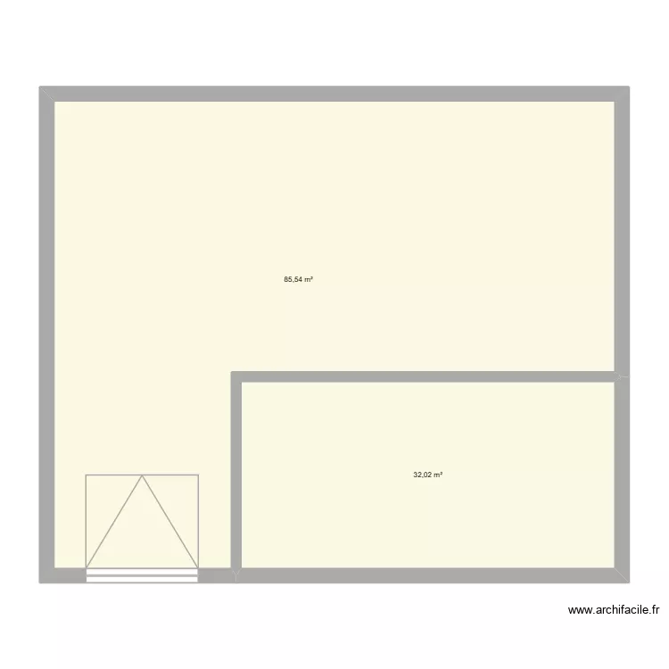 Projet maison. Plan de 2  et 118 m²