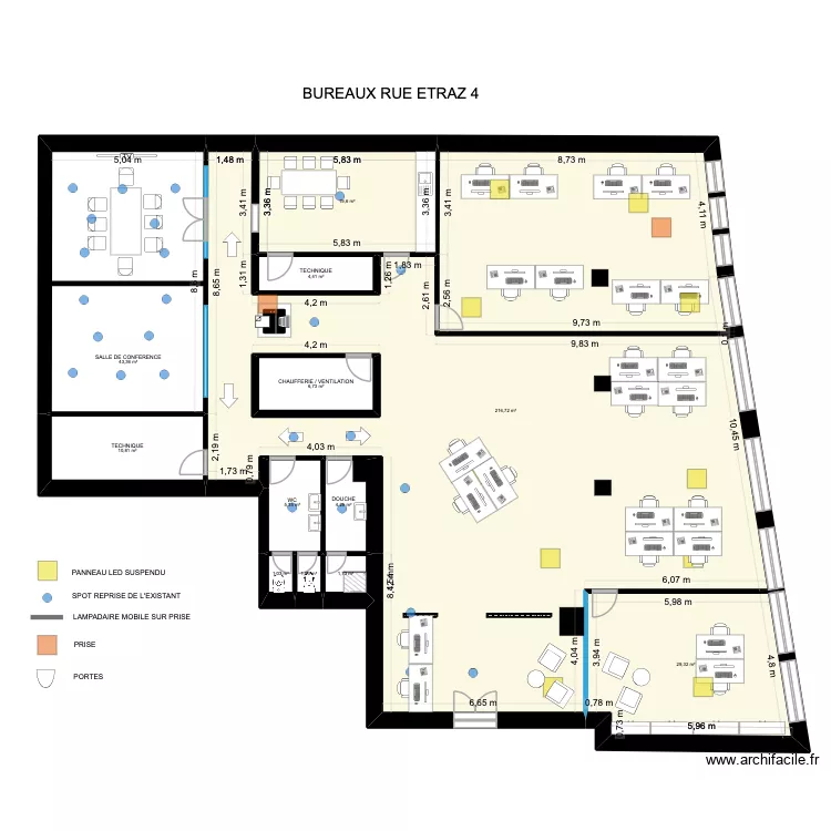 ETRAZ 4 copie. Plan de 12 Pièces et 353 m²