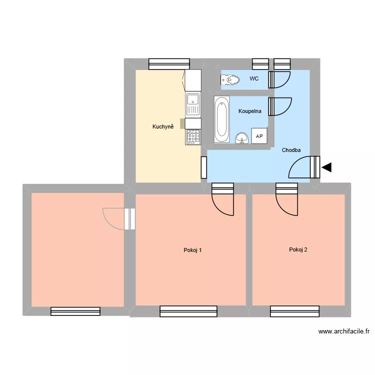Na N&aacute;břež&iacute; 22 byt 6. Plan de 11 Pièces et 192 m²