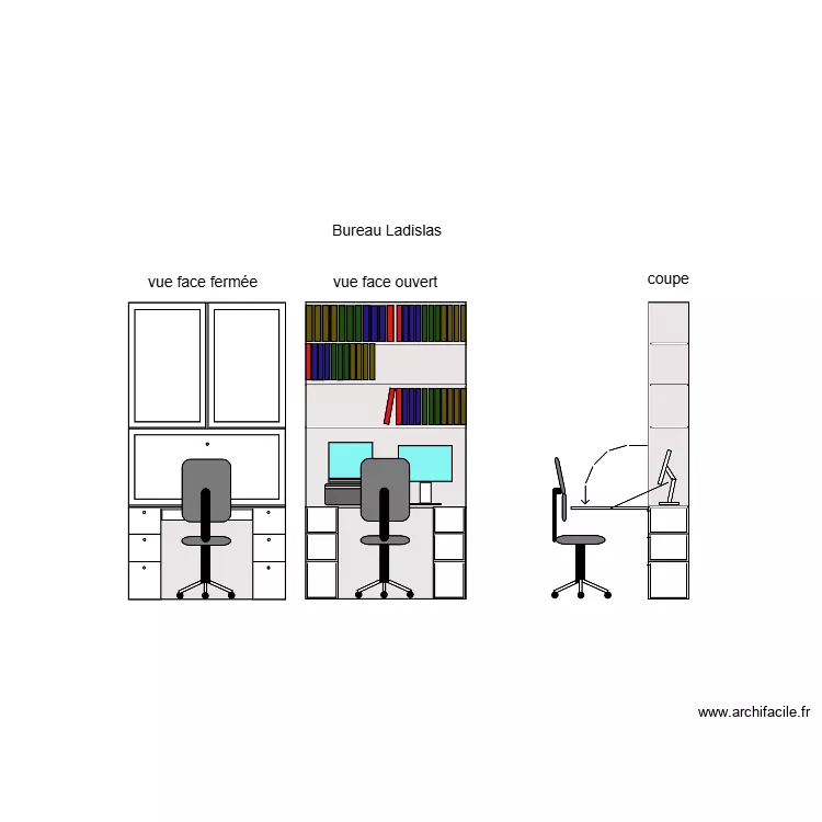 Bureau Lad. Plan de 