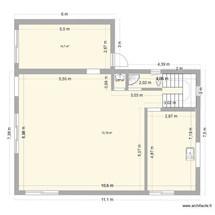 rdc. Plan de 0 pièce et 0 m2