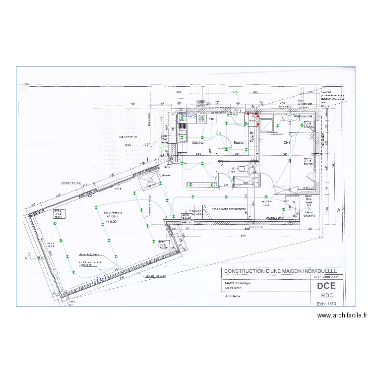 rdc projet FL. Plan de 0 pièce et 0 m2