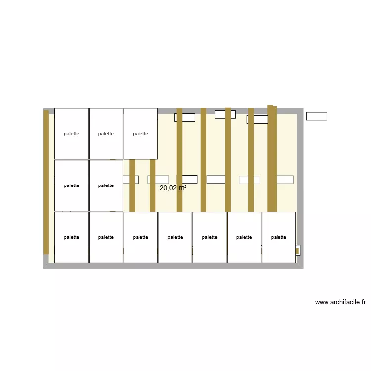 terasse dalles beton. Plan de 