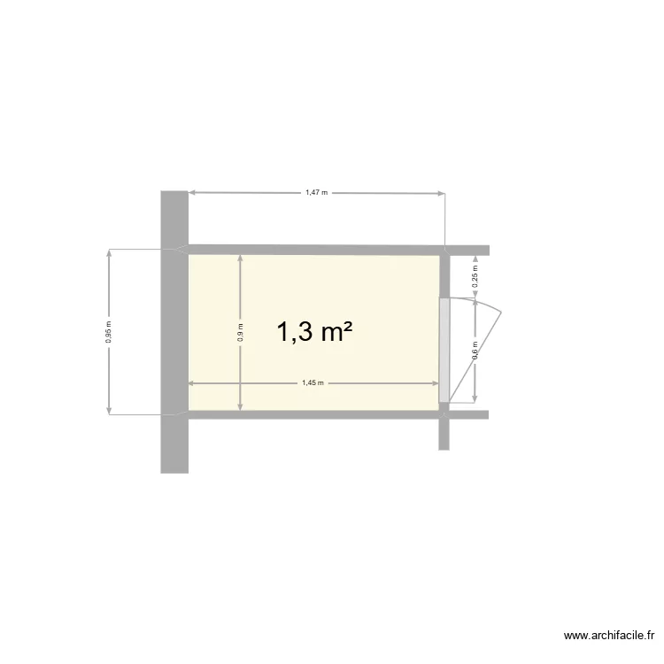 12 - M. Sandie à Valence - Penderie. Plan de 1 et 1 m² 12 - M. Sandie à Valence - Penderie. Plan de 1 et 1 m²