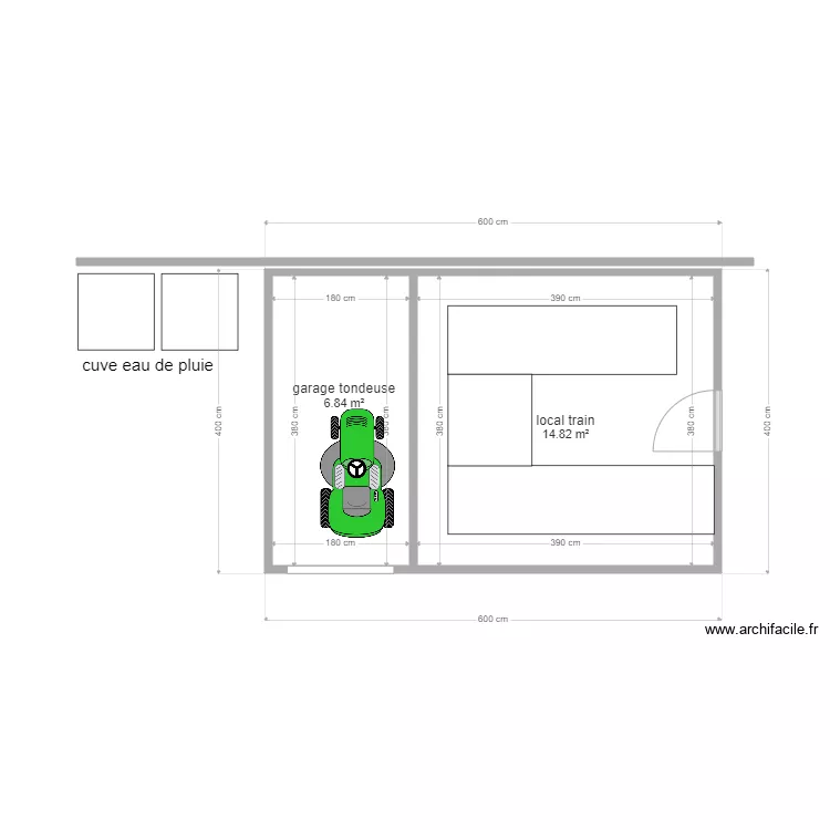 cabane de jardin. Plan de 