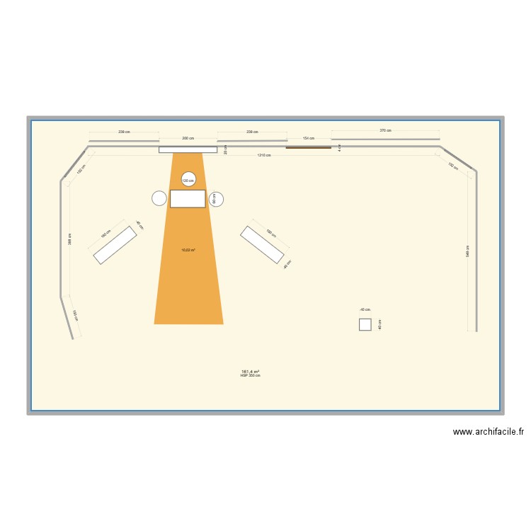 Plateau MVS jeu tv. Plan de 1 pièce et 161 m2