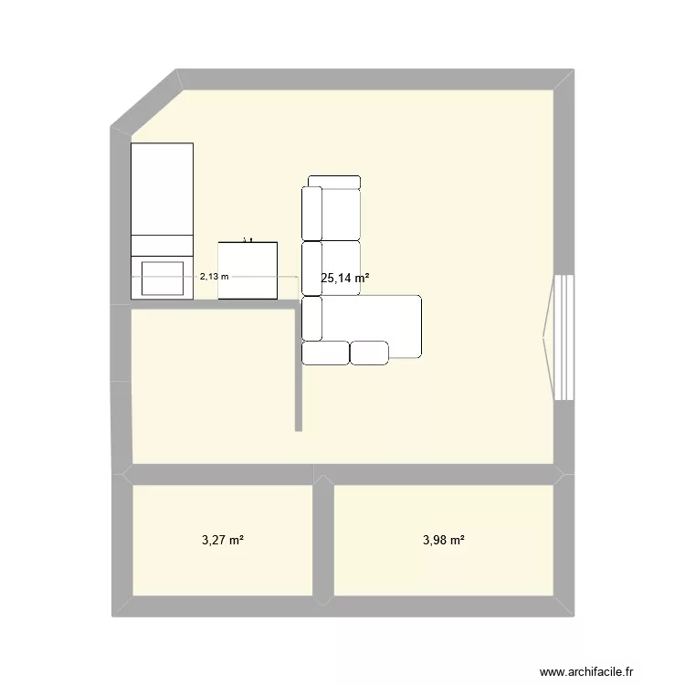 PLAN WALID. Plan de 3  et 32 m²