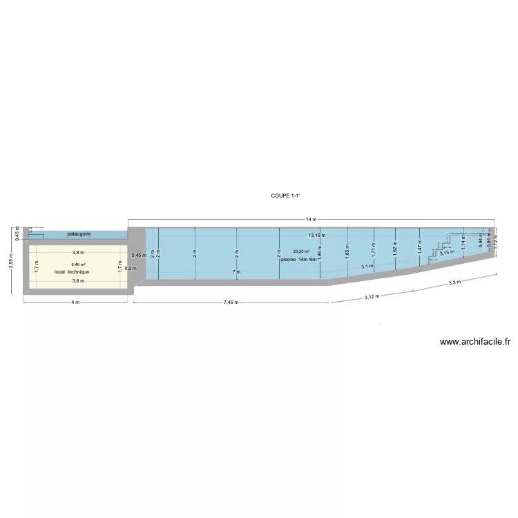 coupe piscine projet essaouira. modifier. Plan de 