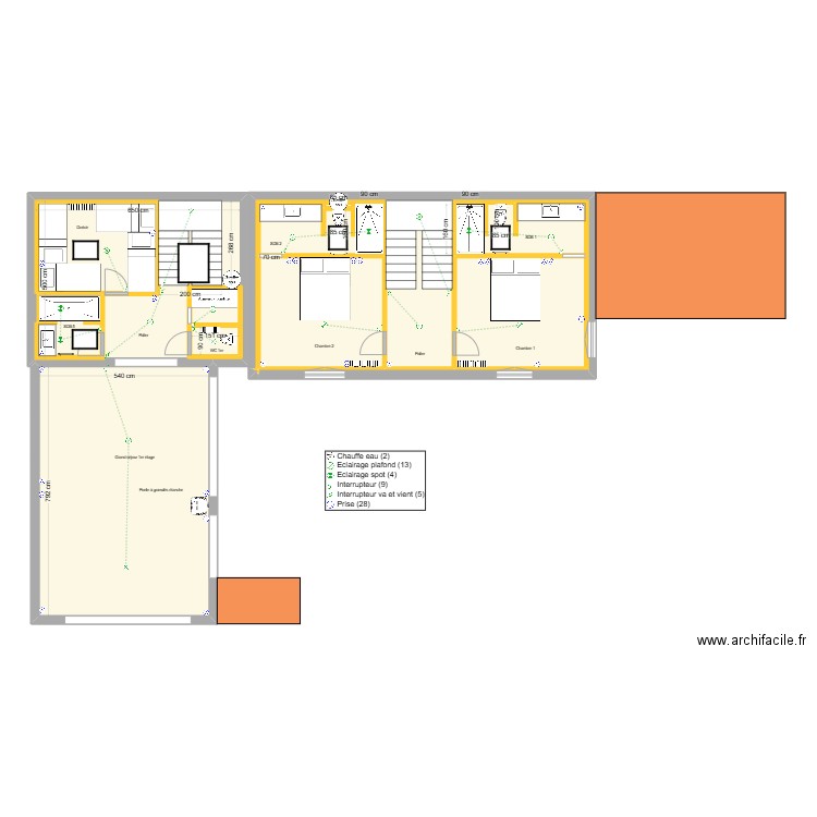GERM 1ER. Plan de 12 pièces et 144 m2